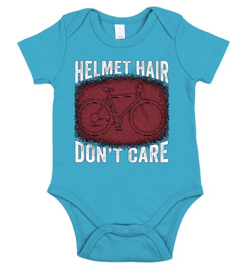 Bicycle Helmet Hair Dont Care Road Bike Cyclist Short Sleeve Baby One-Piece