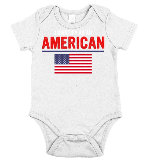 I Identify As An American Short Sleeve Baby One-Piece