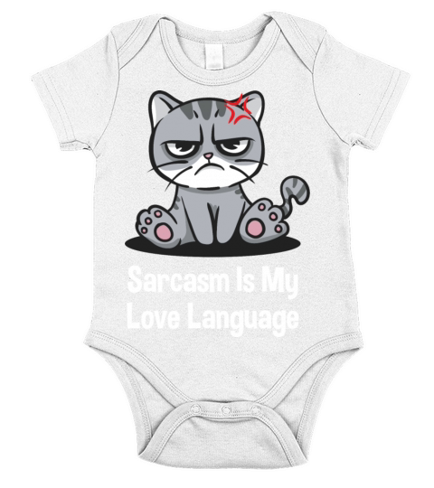 Sarcasm Is My Love Language Funny Sarcastic Humor Short Sleeve Baby One-Piece