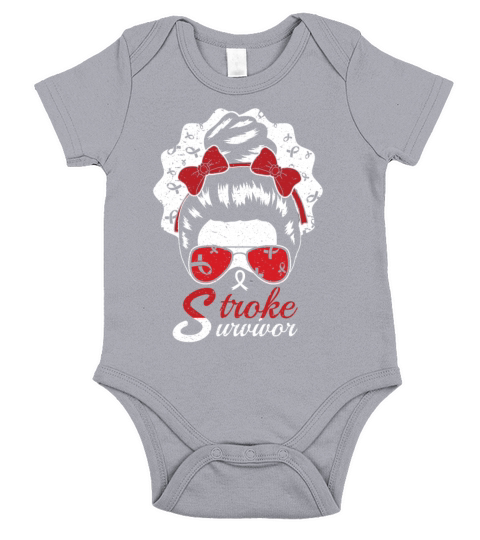 Stroke Survivor May Red Stroke Awareness Month Short Sleeve Baby One-Piece