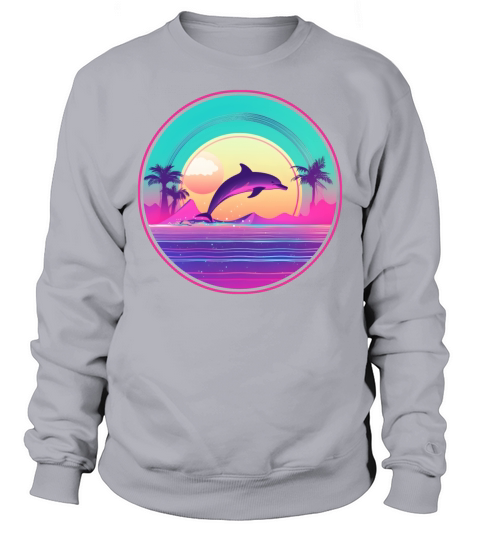 80s 90s Vintage Dolphin Style Sweatshirt Unisex