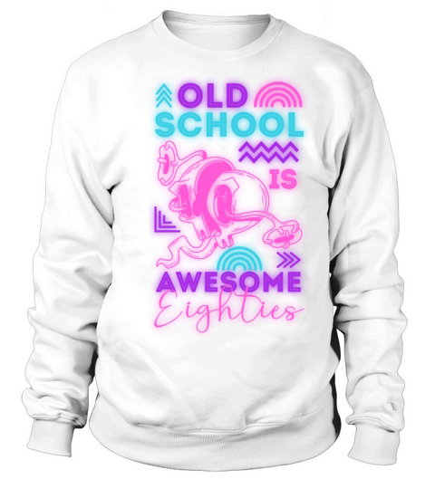 Fluorescent Colors Disco Cassette Party Sweatshirt Unisex