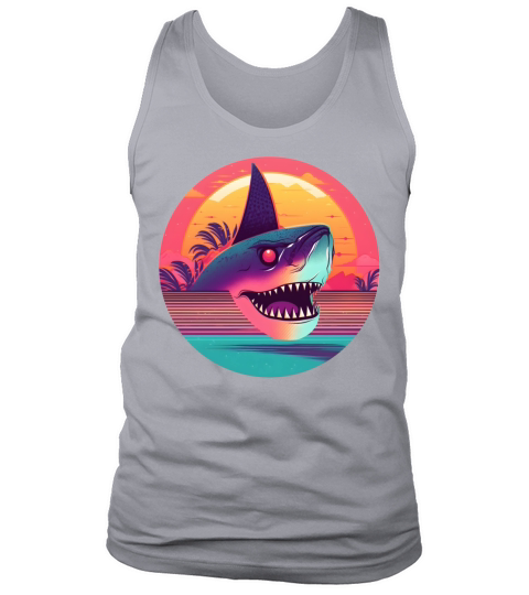 80s 90s Vintage Shark Style Tank Top Unisex