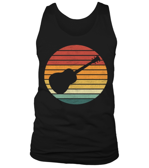 Guitar Lover - Vintage Retro Sunset Guitarist Tank Top Unisex