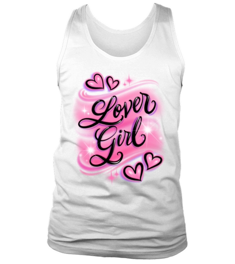 Lover Girl pink airbrush design Tank Top Unisex