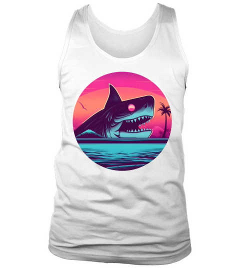 Retro Vintage Shark Lovers Style Tank Top Unisex