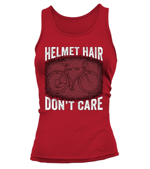 Bicycle Helmet Hair Dont Care Road Bike Cyclist Tank top Woman