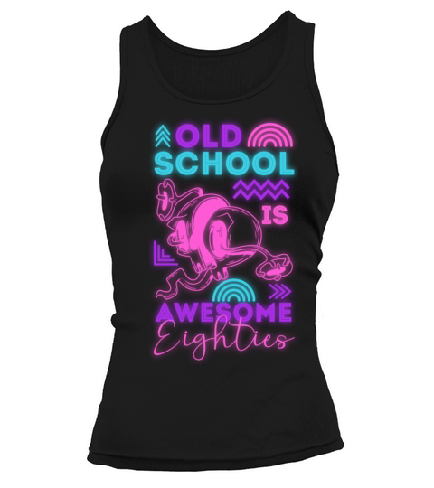 Fluorescent Colors Disco Cassette Party Tank top Woman