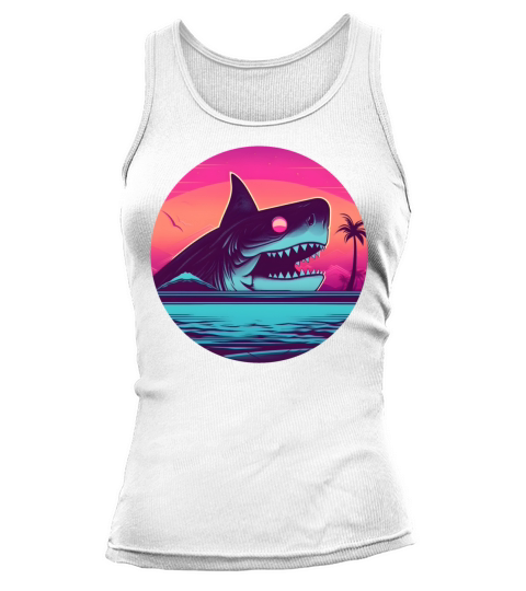 Retro Vintage Shark Lovers Style Tank top Woman