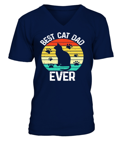 Best Cat Dad Ever V-Neck T-shirt