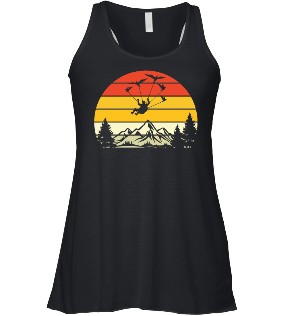 Vintage Skydiving Parachuting Retro Skydiver Women's Flowy Tank Top