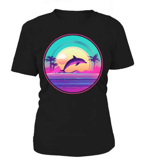 80s 90s Vintage Dolphin Style Women's T-Shirt