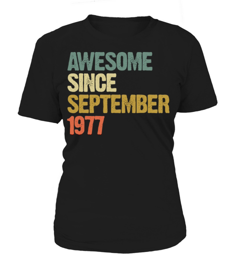 Awesome Since September 1977 Retro Vintage Gift Women's T-Shirt