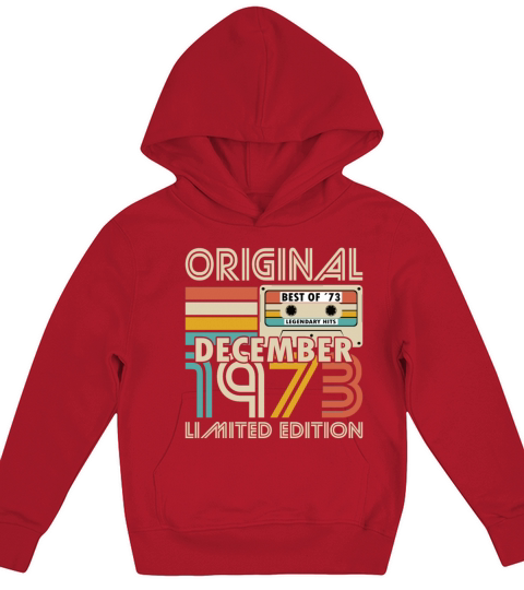 50th birthday december 1973 original 1973 Kids Hoodie