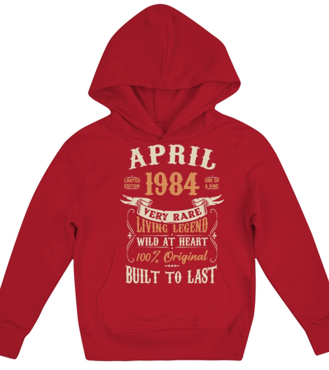 April 1984 Birthday Surprise Kids Hoodie