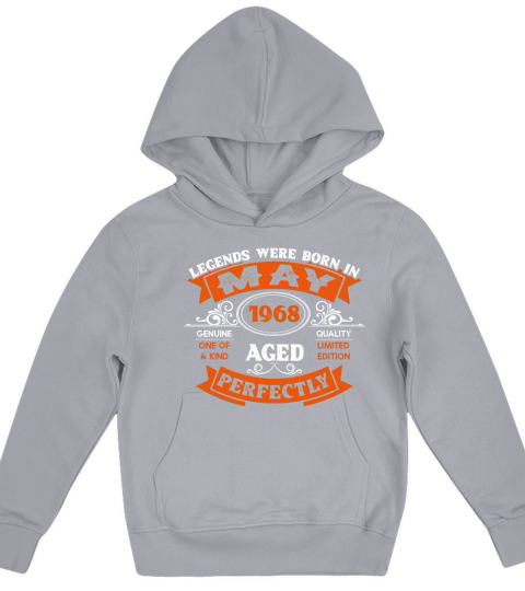 Legends Were Born In May 1968 Birthday Kids Hoodie