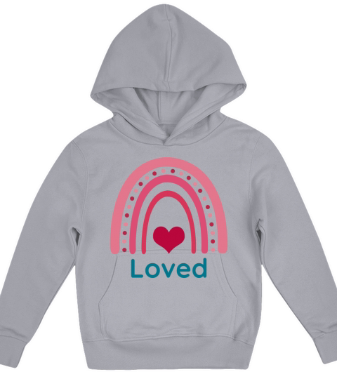 Loved Viva Magenta Boho Rainbow Kids Hoodie