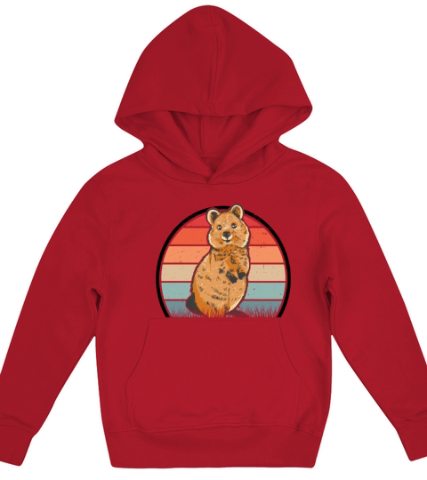 Quokka Vintage Short-tailed Kangaroo Retro Kids Hoodie