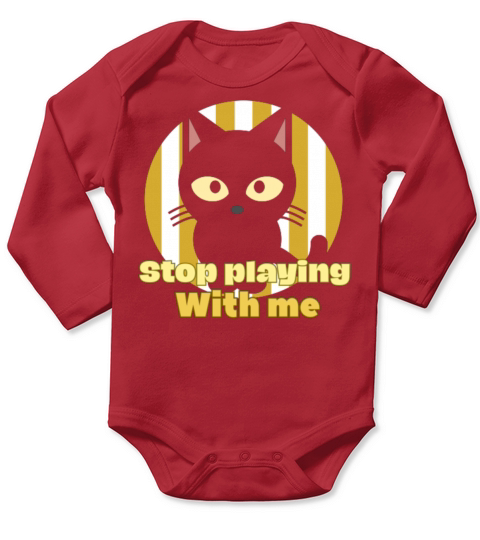 Dont playing with me cat vintage t-shirt Long Sleeve Baby One-Piece