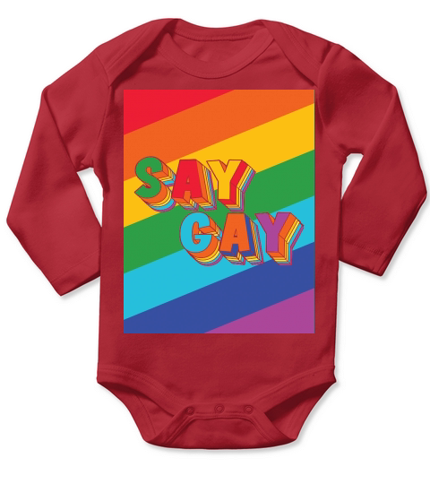 Florida Say Gay LGBT Gay Long Sleeve Baby One-Piece