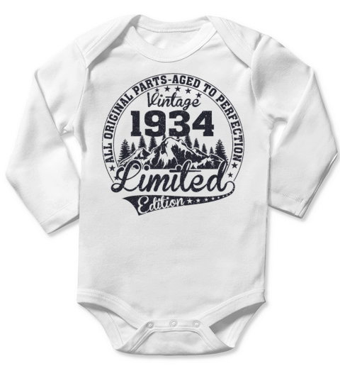 VINTAGE 1934 Long Sleeve Baby One-Piece