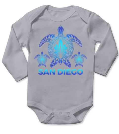 Vintage San Diego California CA Turtle Souvenirs Long Sleeve Baby One-Piece