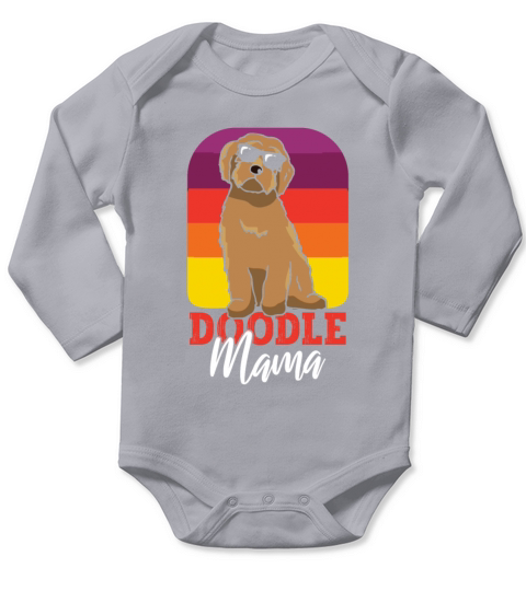 Womens Doodle Mama Labradoodle Goldendoodle Long Sleeve Baby One-Piece