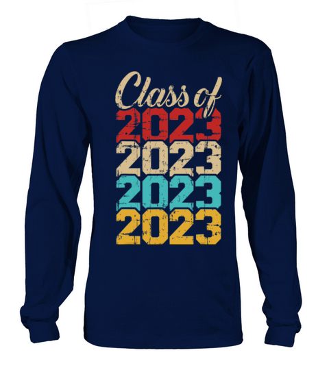 Class of 2023 vintage retro T Shirt Long sleeved Unisex