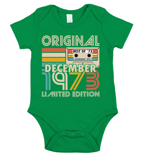 50th birthday december 1973 original 1973 Short Sleeve Baby One-Piece