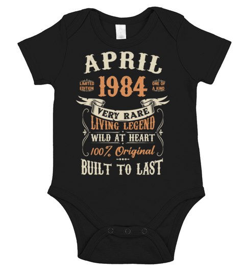 April 1984 Birthday Surprise Short Sleeve Baby One-Piece