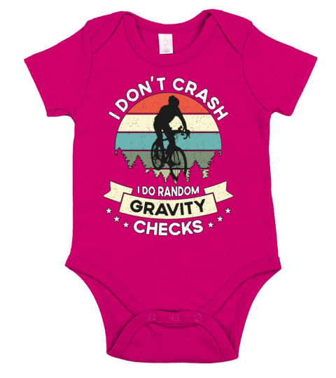 Bicycle I Dont Crash I Do Retro Bicycling Cyclist Short Sleeve Baby One-Piece
