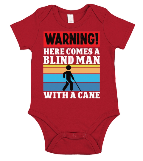 Blindness blind man with cane blindness awareness Short Sleeve Baby One-Piece