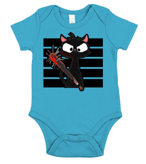 Halloween Retro Cat Vintage Cat Short Sleeve Baby One-Piece