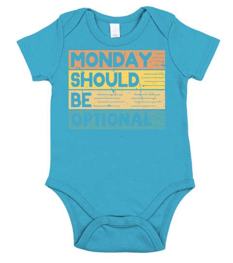 Monday should be optional vintage Short Sleeve Baby One-Piece