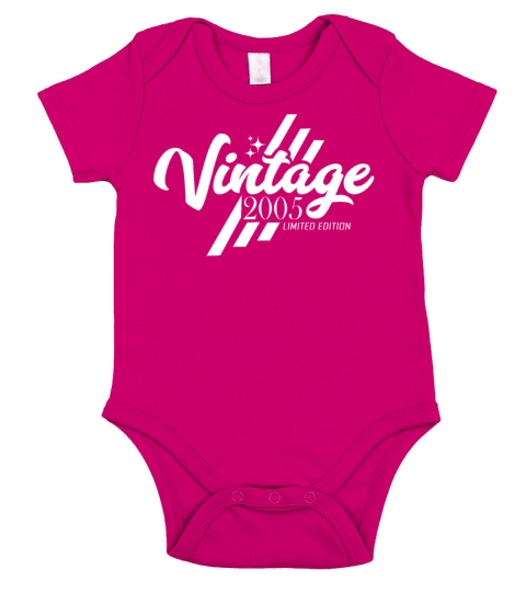 Vintage 2005 Birthday Sayings Short Sleeve Baby One-Piece