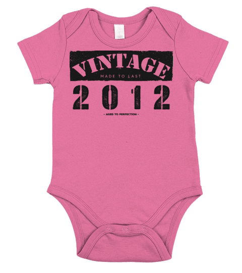 Vintage Classic 2012 11st Birthday - 11 Years Old Short Sleeve Baby One-Piece