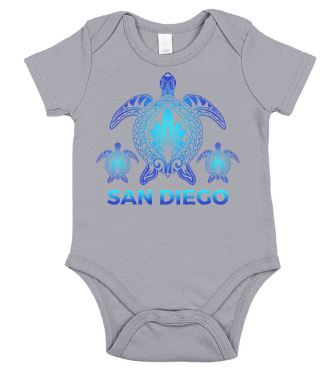 Vintage San Diego California CA Turtle Souvenirs Short Sleeve Baby One-Piece