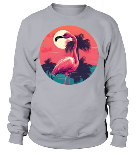 80s 90s Vintage Flamingo Style Sweatshirt Unisex