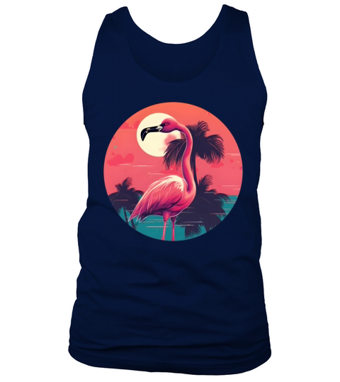 80s 90s Vintage Flamingo Style Tank Top Unisex
