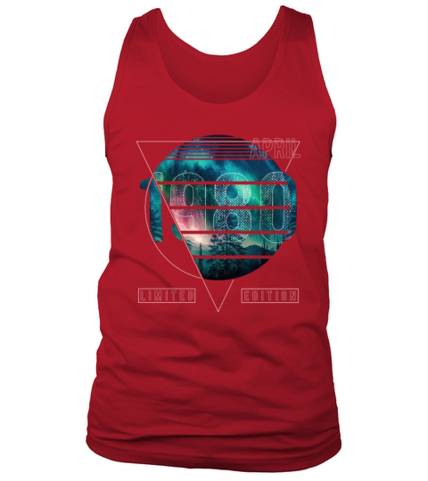 Limited Edition 1980 April Birthday Polar Lights Tank Top Unisex