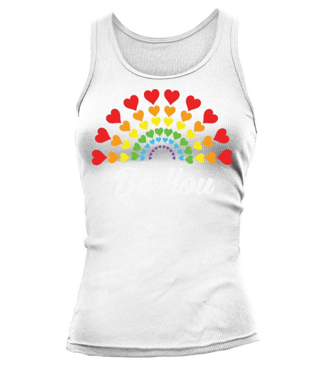 LGBTQ Be You Rainbow Heart Tank top Woman