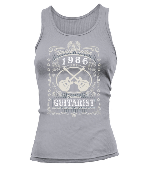 Vintage 1986 Guitarist Birthday Gift Guitar Player Tank top Woman