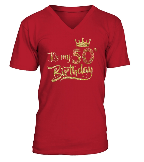 50 birthday V-Neck T-shirt
