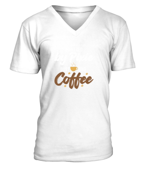 Coffee Lover Powered by Pixie Dust and Coffee V-Neck T-shirt