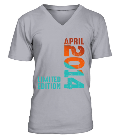 Since April 2014 Year 2014 Retro Vintage 2014 V-Neck T-shirt
