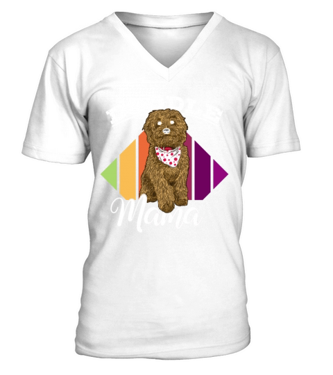 Womens Doodle Mama Labradoodle Goldendoodle V-Neck T-shirt
