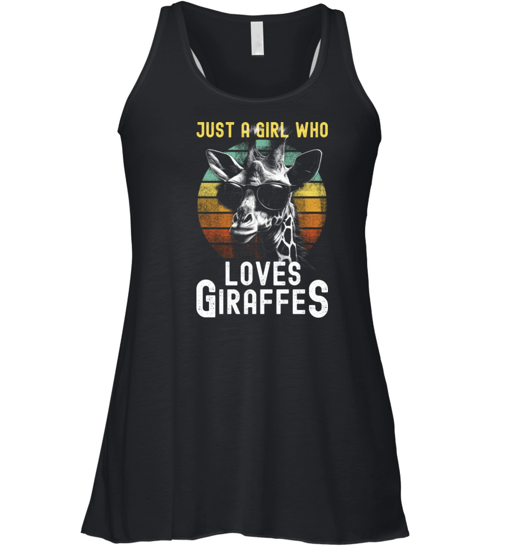 Just A Girl Who Loves Giraffes - Cute Giraffe Women's Flowy Tank Top