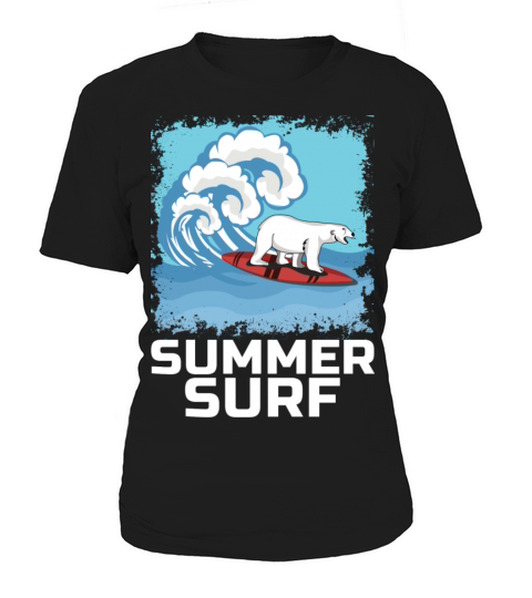 Surfing Polar Bear Women's T-Shirt