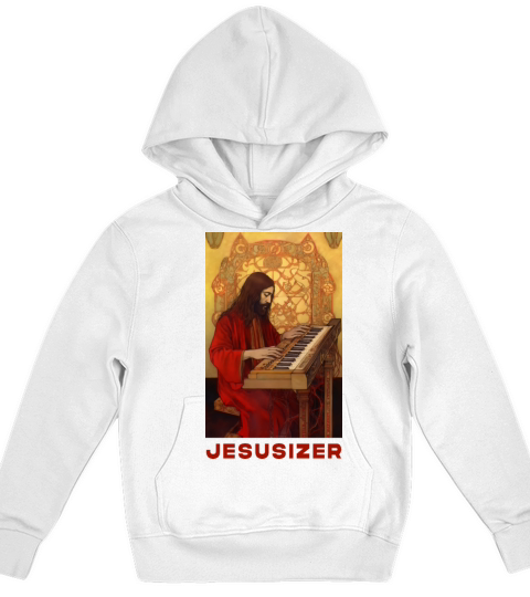 Classic Jesus Analog Synthesizer - Divine Synth Kids Hoodie