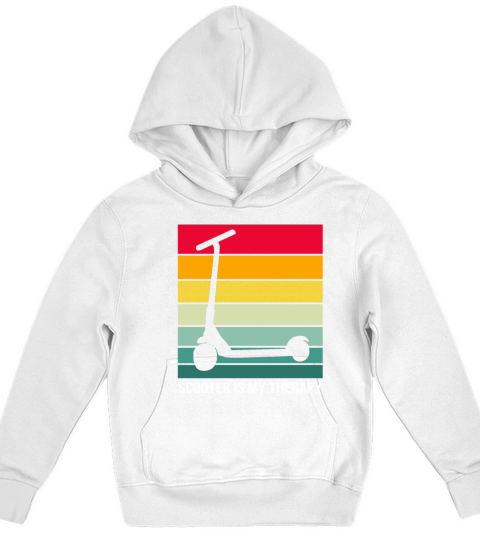 Stunt Scooter Is My Therapy Vintage Scooter Kids Hoodie